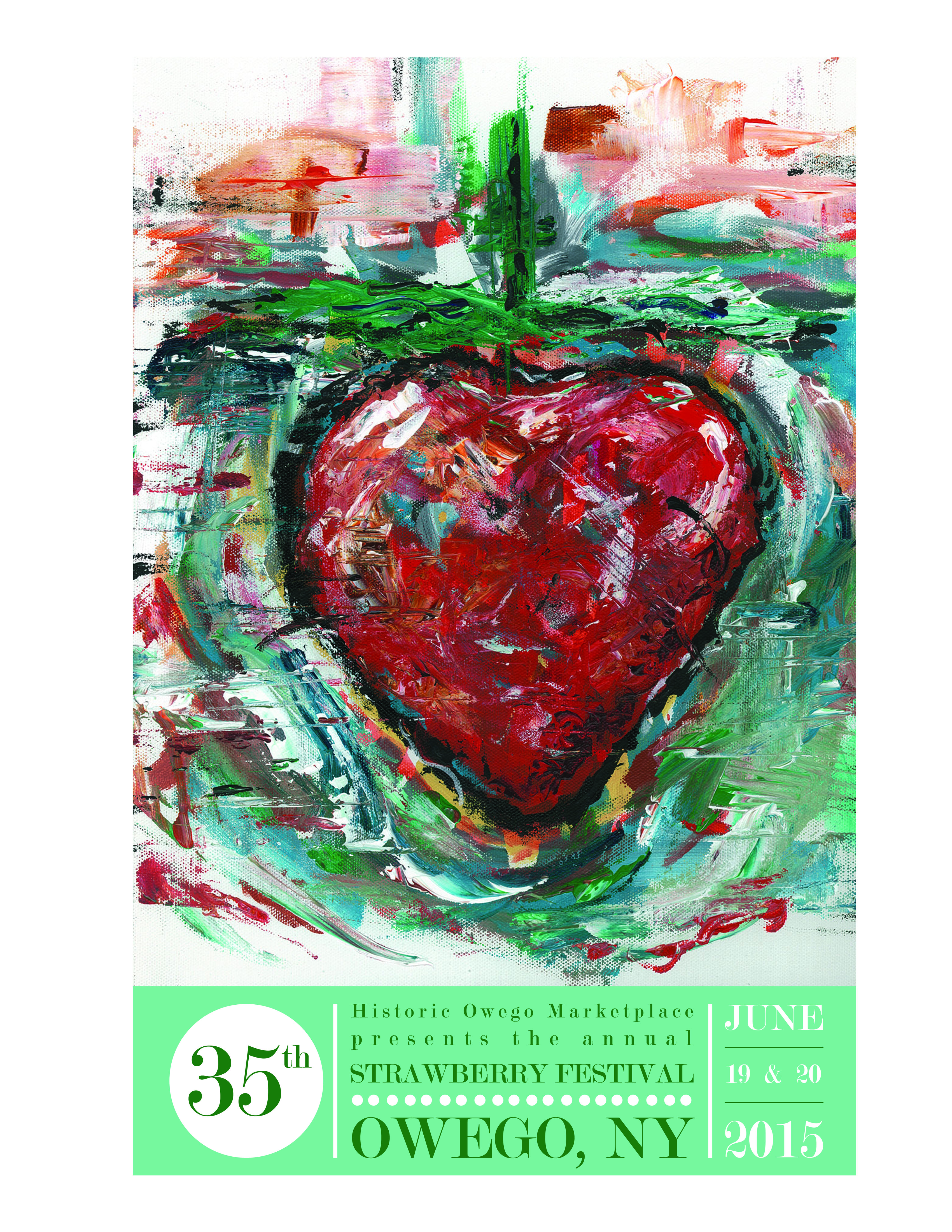 The Husted’s carry on tradition; design commemorative Strawberry Festival poster