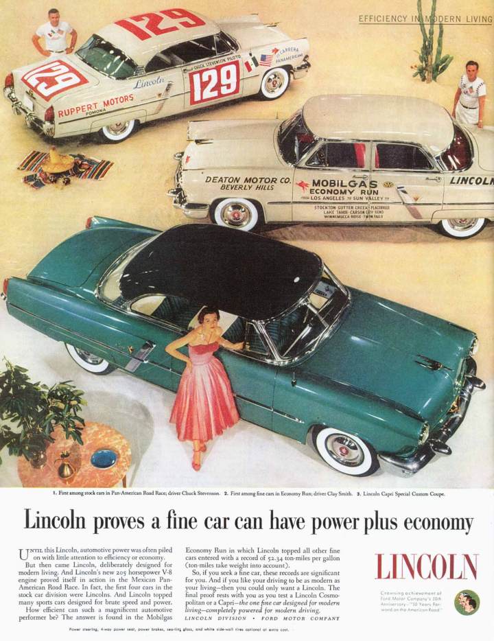 Collector Car Corner - 1952 Lincoln featured new lines, overhead valve V8, winning history