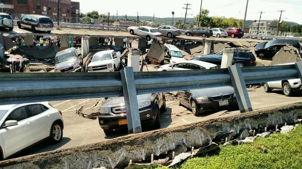 Parking ramp collapses at Wilson Hospital