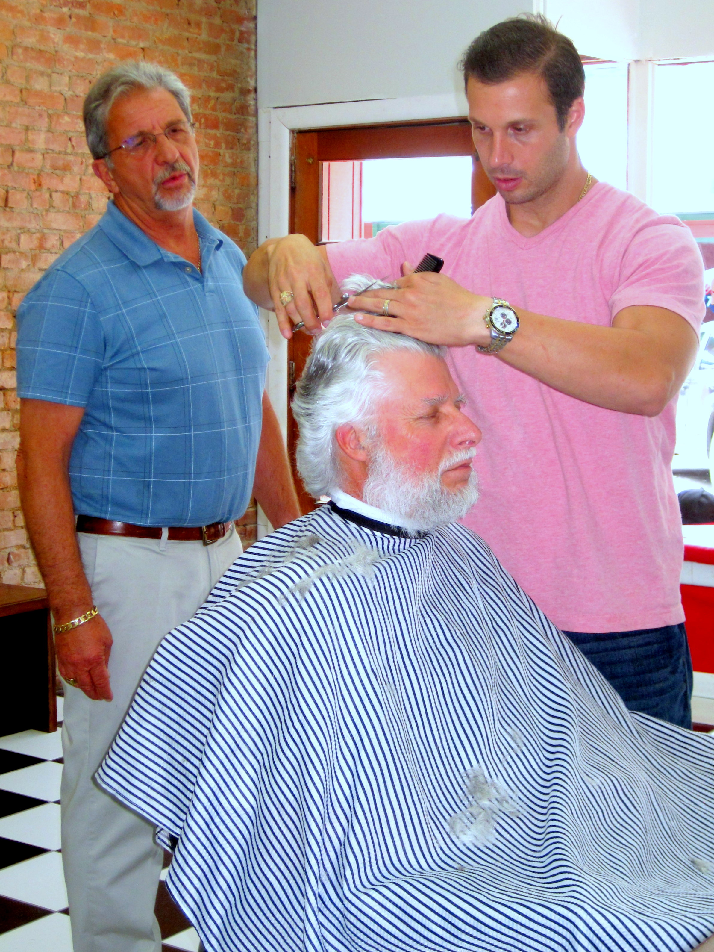 Three generations of barbers