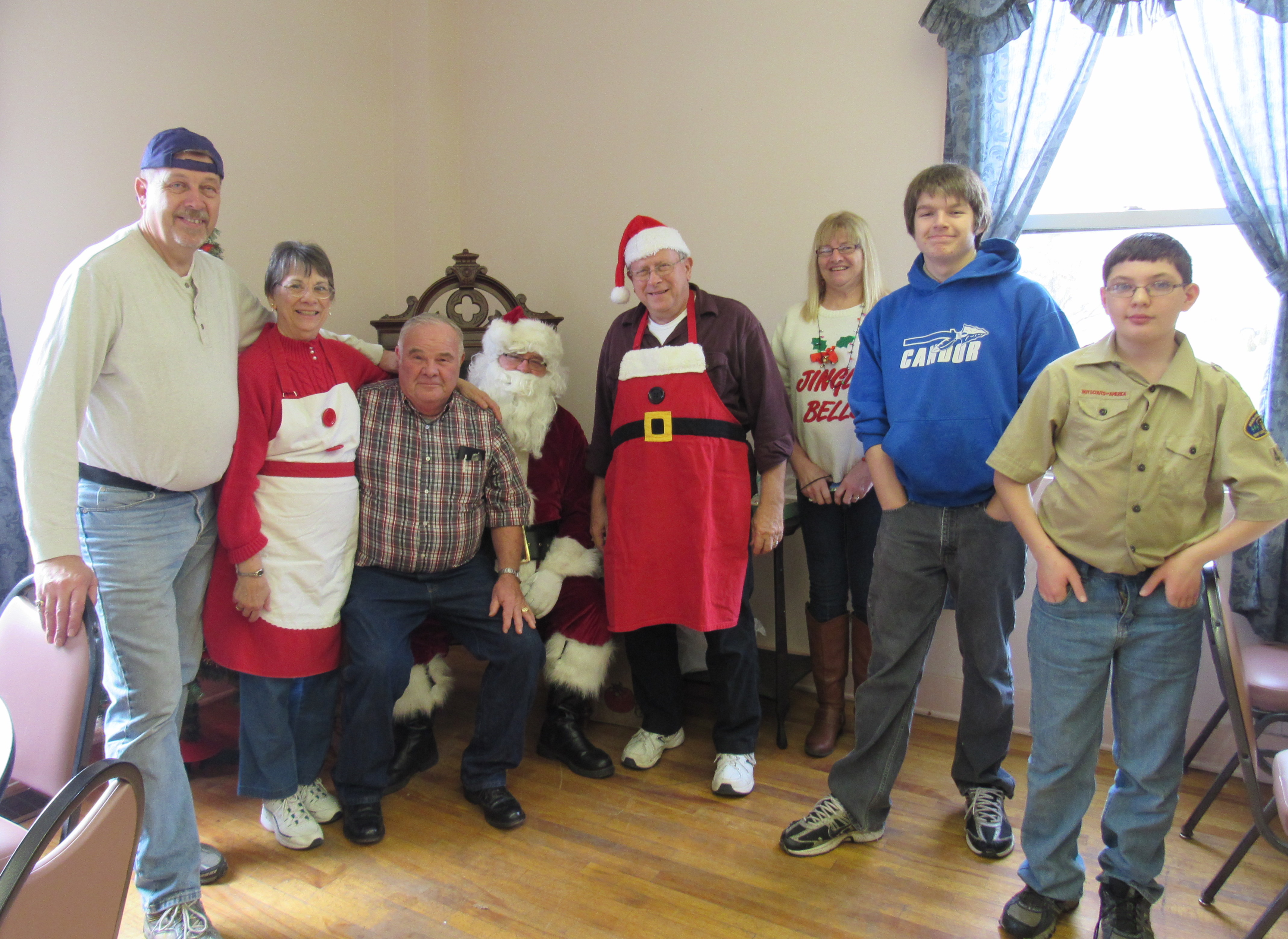 Volunteers at Candor Masonic Lodge hosted a visit with Santa