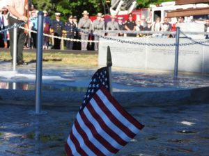 Ceremony in Owego draws large crowd, protesters thwarted