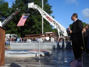 Ceremony in Owego draws large crowd, protesters thwarted