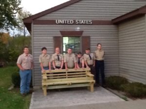 Scout Troop replaces broken bench in Nichols