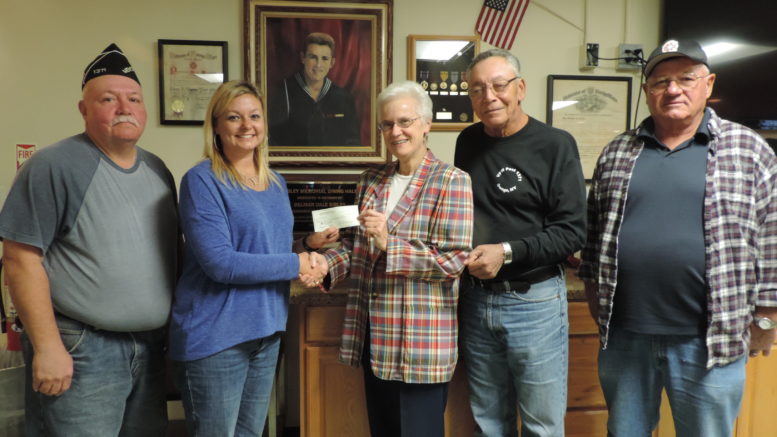 VFW presents check to Tioga County Rural Ministry