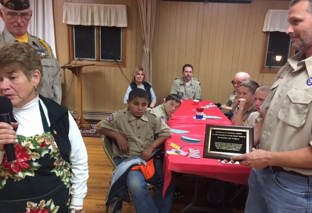 Newark Valley Historical Society honors Newark Valley’s Troop 30 for ‘Flags In’ during their annual Veterans Day dinner