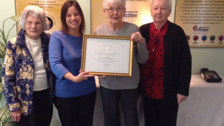 Louise Woodburn receives Life Time Service Award
