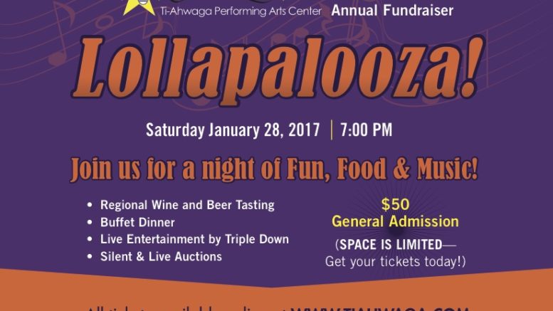 Ti-Ahwaga Performing Arts Center annual fundraiser planned January 28