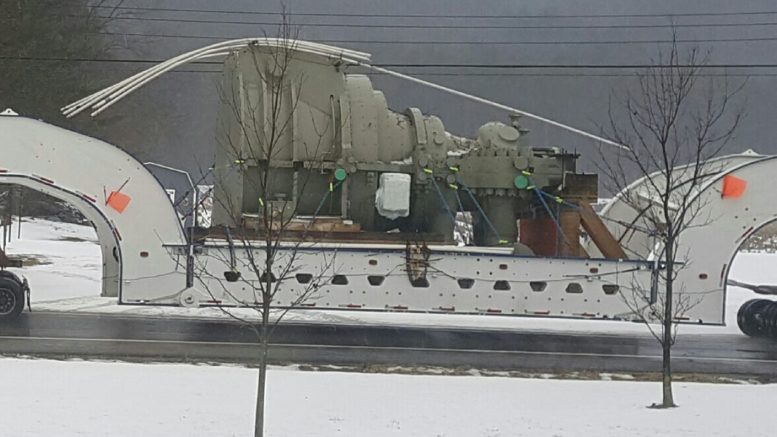 Huge turbine makes its way through portions of Tioga County