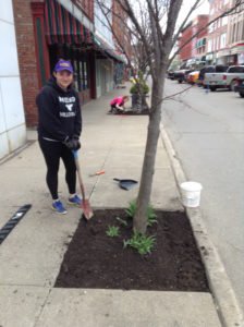 Earth Day beautification improvements on Lake Street