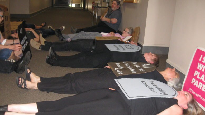 Protest at Congressman Tom Reed's office