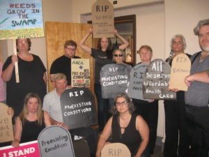 Protest at Congressman Tom Reed's office