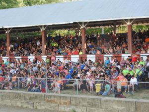 The demolition derby at the Tioga County Fair