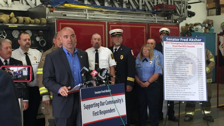 Senator Akshar announces $125,000 in grants for dozens of local fire departments and emergency service squads