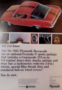 Cars We Remember - 1965 Plymouth Barracuda memories