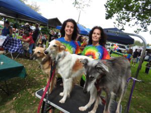 ‘Sarah’s Cause For Paws’ raises money for local and national animal sheltersHeidi and Heather Sedlacek, from Cuddlebugs Dog Grooming in Vestal, offered nail trimming at the event. (Photo by Wendy Post)