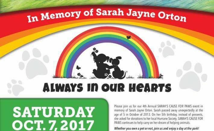 Paws For A Cause In Memory of Sarah Jayne Orton