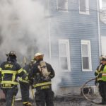 Firefighters battle blaze at the home to Owego Taxi