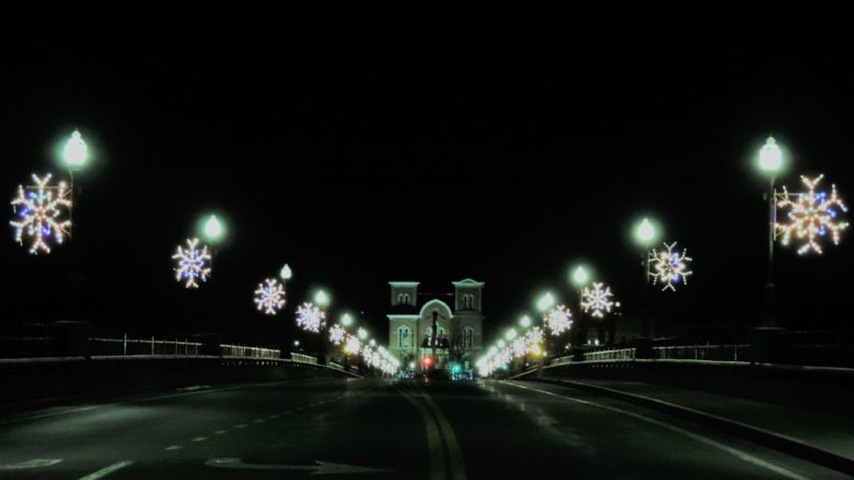 Lights on the River in downtown Owego; December 1, 2017