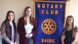 Sayre Rotary honors the Sayre High School winners of this year’s Rotary essay contest
