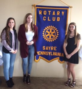 Sayre Rotary honors the Sayre High School winners of this year’s Rotary essay contest
