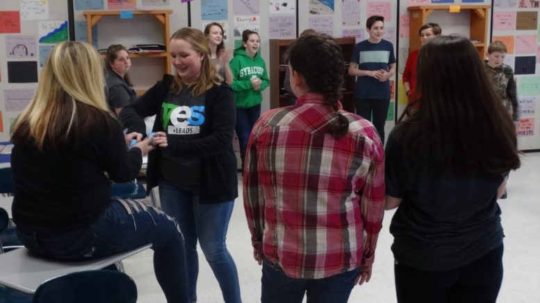 YES LEADers visit the Owego Middle School to talk about managing stress and making safe choices