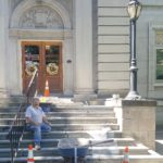 Coburn Library steps get repaired