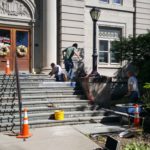 Coburn Library steps get repaired