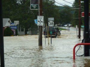 Flash flooding hits Newark Valley on Saturday