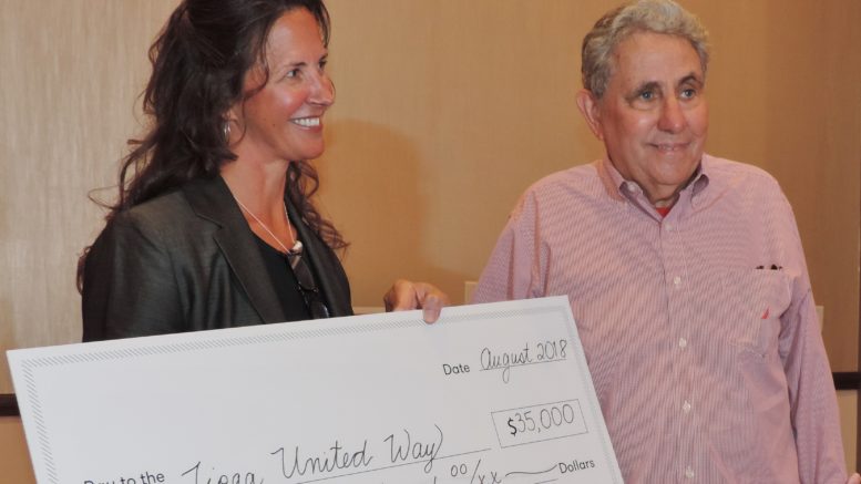 Gural thanked for contribution to Tioga United Way