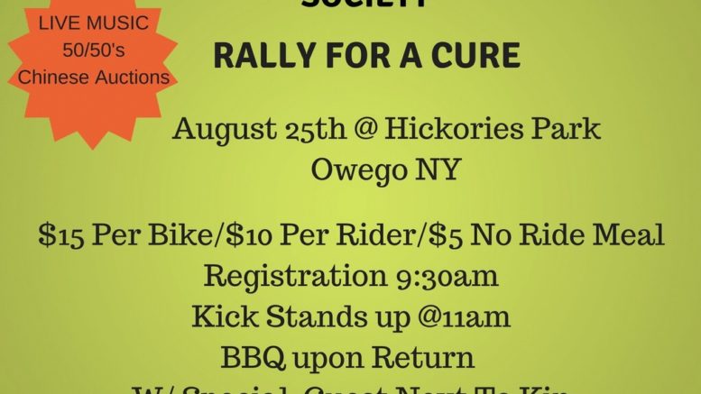 American Cancer Society’s Rally for a Cure taking place on Saturday