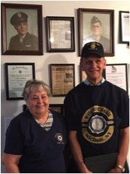 Wright-Edsall Post 1624 American Legion honored by a visit by John C. Wright and his wife, Carol