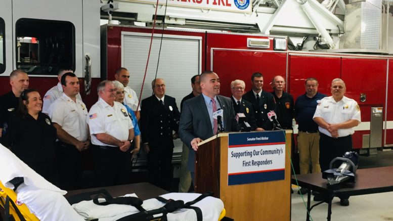 Sen. Fred Akshar announces $155,000 in grants for 12 local fire departments and emergency service squads