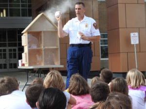Fire Safety demonstration at Owego Elementary School