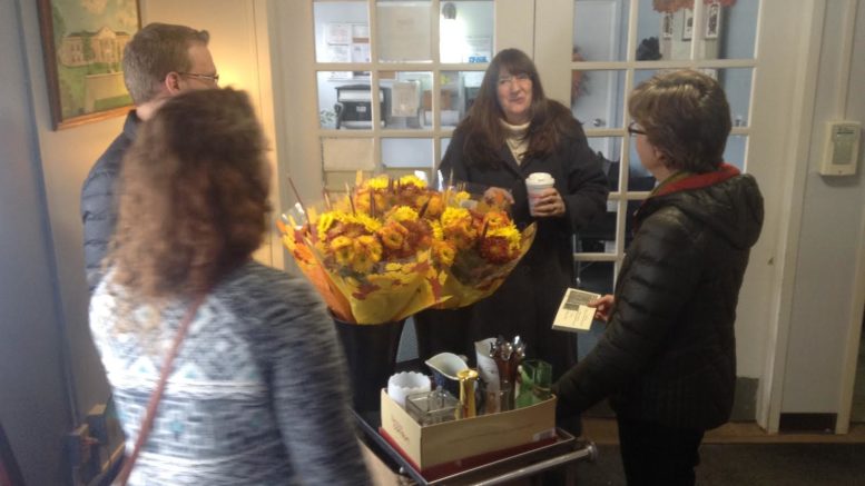 Bassett Foundation volunteers deliver fresh flowers to Riverview residents