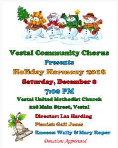Vestal Community Chorus to present ‘Holiday Harmony 2018’
