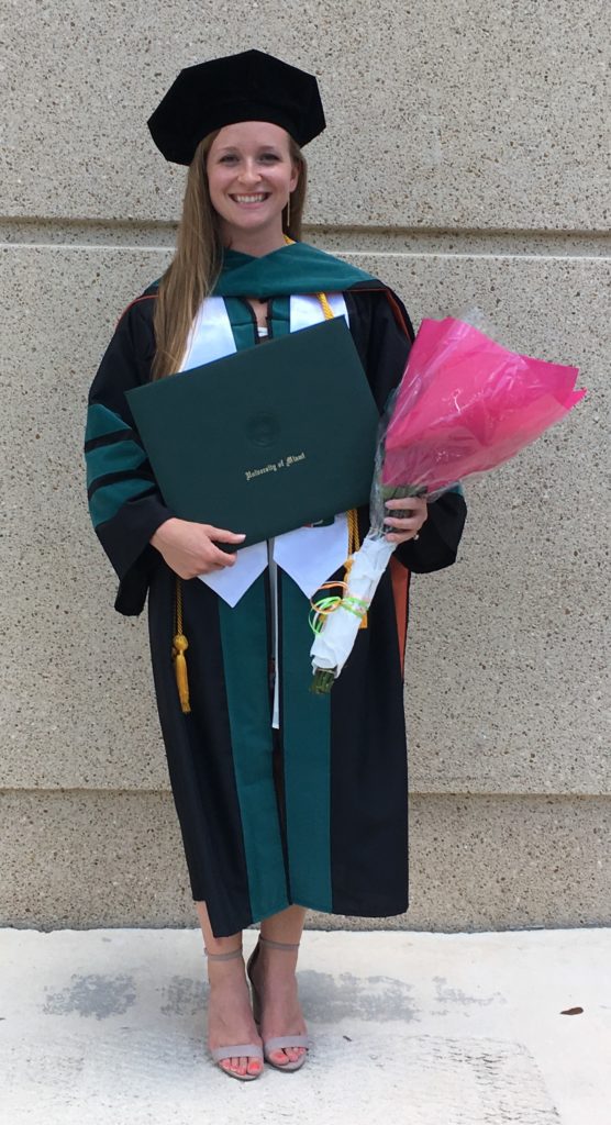 Former Valedictorian graduates with Doctor of Physical Therapy degree in Miami