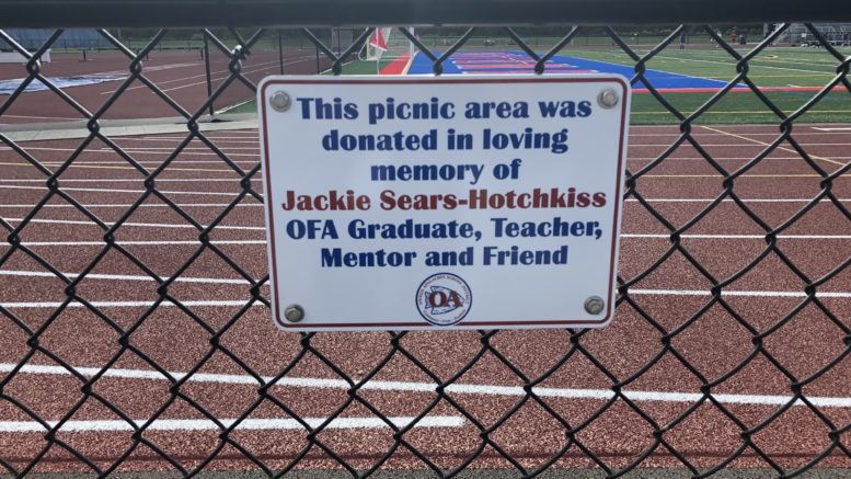 OFA Stadium picnic seating area donated in honor of OFA graduate and district employee
