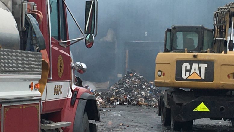 Fire rips through recycling plant in Apalachin
