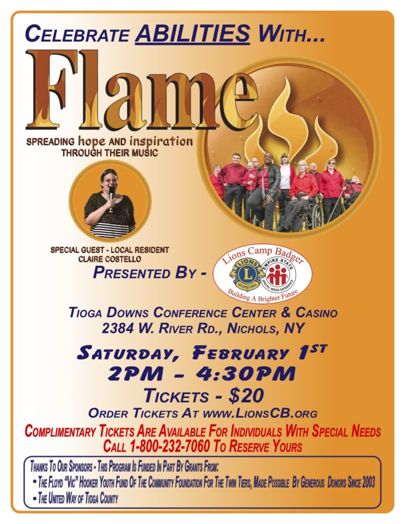 Flame the Band in Concert at Tioga Downs on February 1