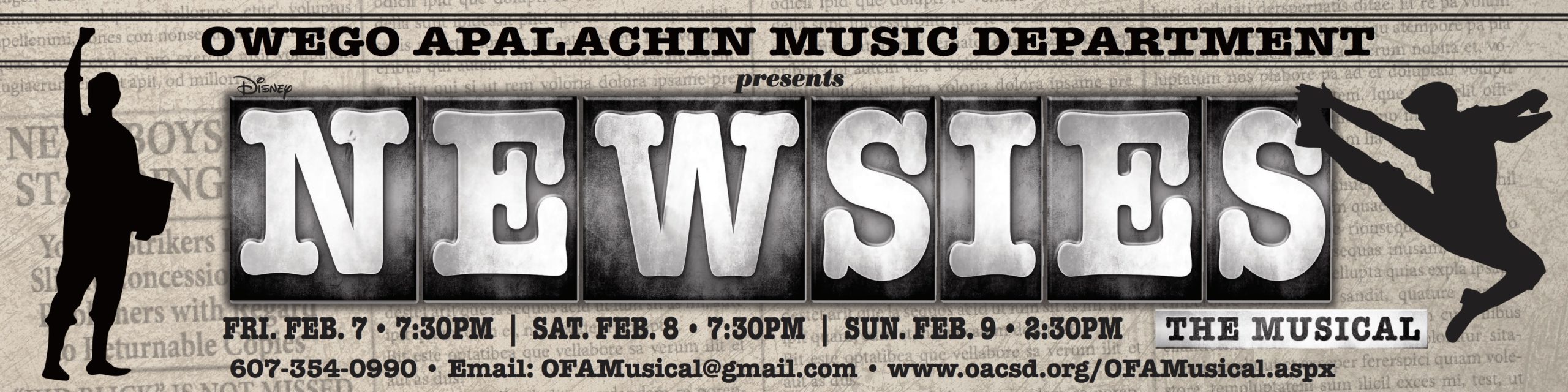 ‘Newsies’ to be presented at OFA on February 8 Owego Pennysaver Press