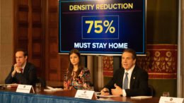 Governor mandates reduction of in-office workforce by 75 percent; exception for essential services