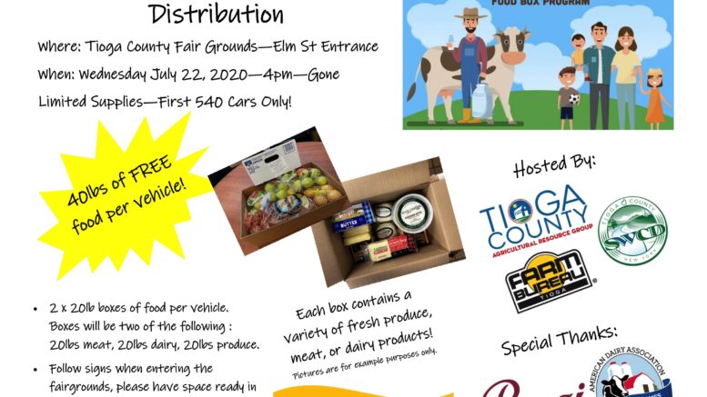 Tioga County to host free food box distribution