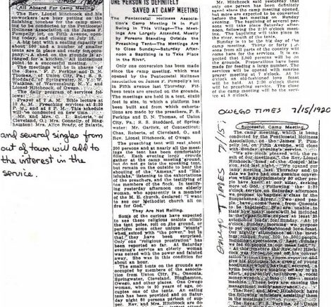 Memories of the ‘Tent Revival’