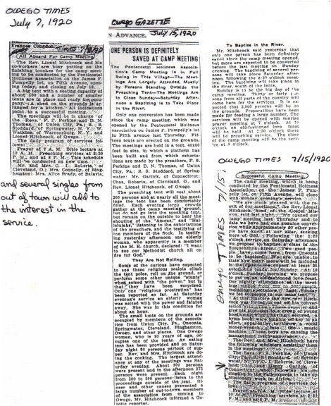 Memories of the ‘Tent Revival’