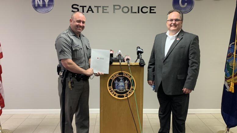 Red Cross honors State Trooper for rescuing residents from house fire