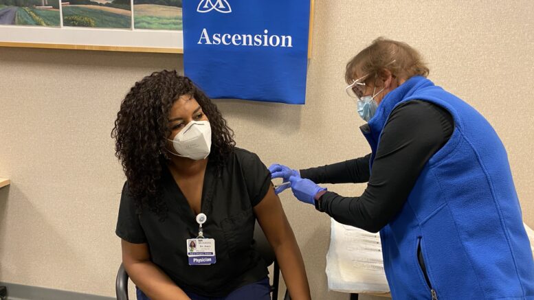 Lourdes and UHS administer COVID-19 vaccines to frontline workers