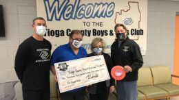 Disc Golf Club presents to Boys & Girls Club of Owego