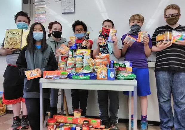 Ross Corners Christian Academy donates to The Open Door Mission in Owego