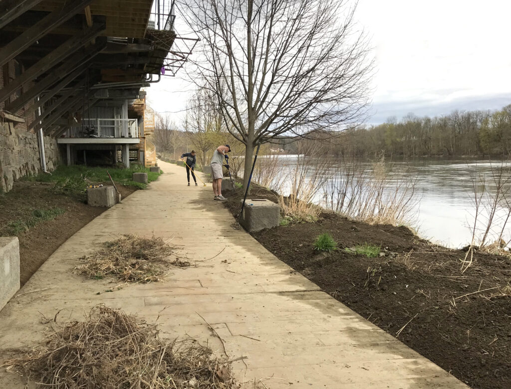 Photos Cleaning up Owego's Riverwalk Owego Pennysaver Press